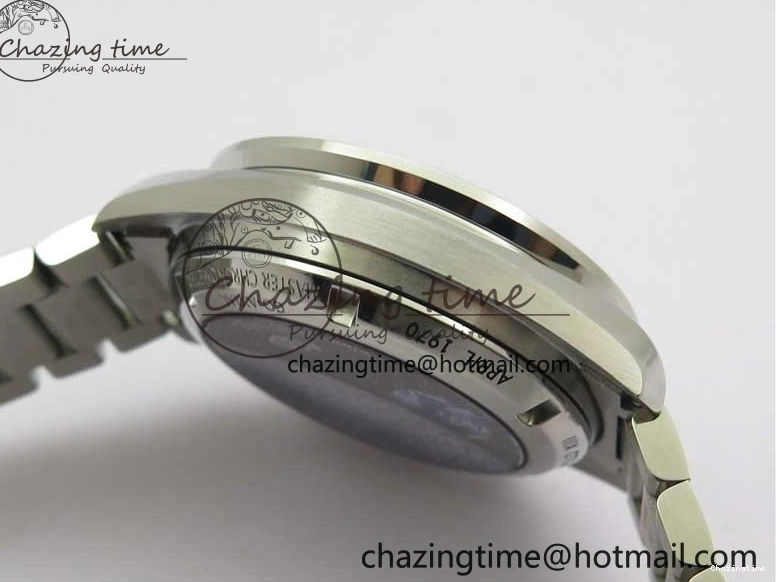 0111 Speedmaster SS Snoopy Apollo OMF Best Edition White Dial on SS Flat link Bracelet Venus Trendy 7882